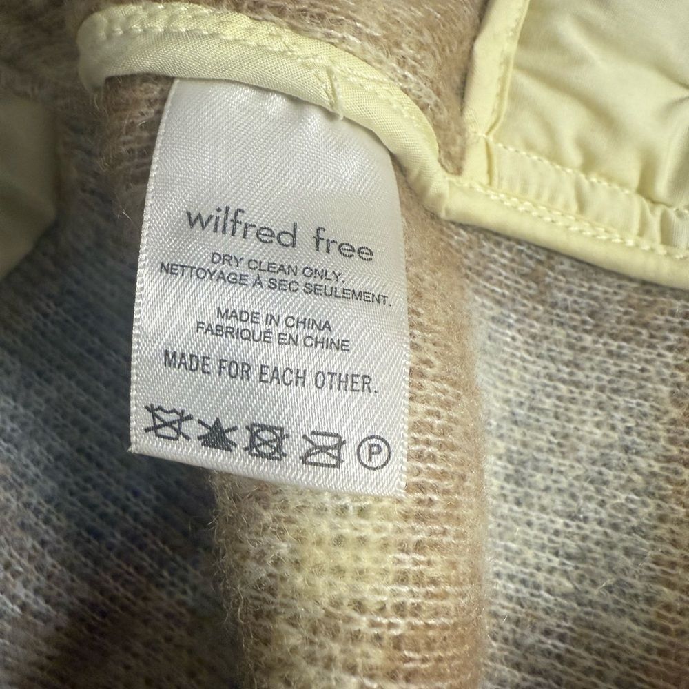 Aritzia Wilfred Free The Ganna Utility Shirt Jacket Plaid Wool Blend Sz 2XS - Picture 13 of 15